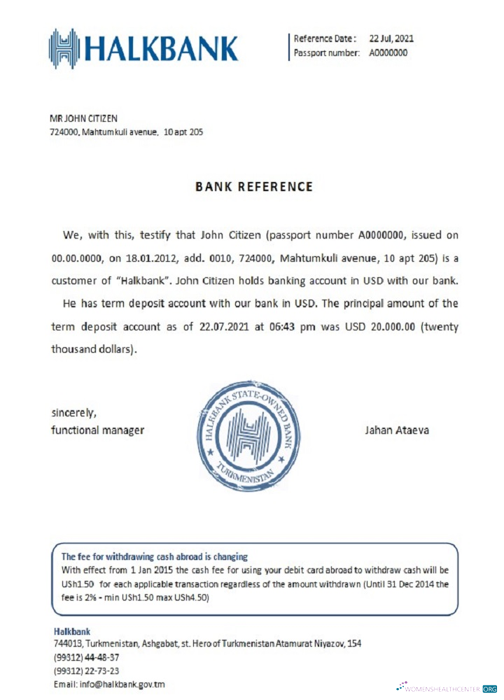 Download Turkmenistan Halkbank reference Photoshop template